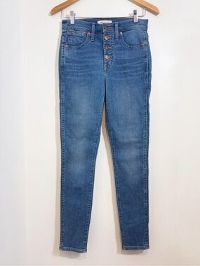 Madewell High Rise Button Fly Skinny Jeans